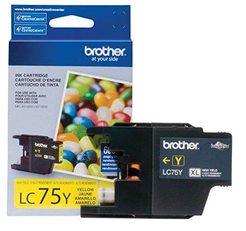 OEM Brother LC75Y Ink Cartridge Yellow 600 Pages - TonerParts