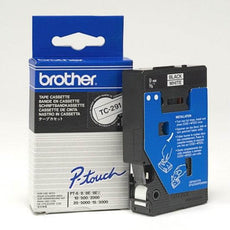 OEM Brother TC291 Laminated Tapes - Black on White - 9mm