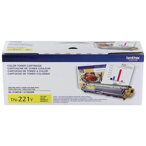 OEM Brother TN-221Y TN221Y Toner Cartridge Yellow 1.4K - TonerParts