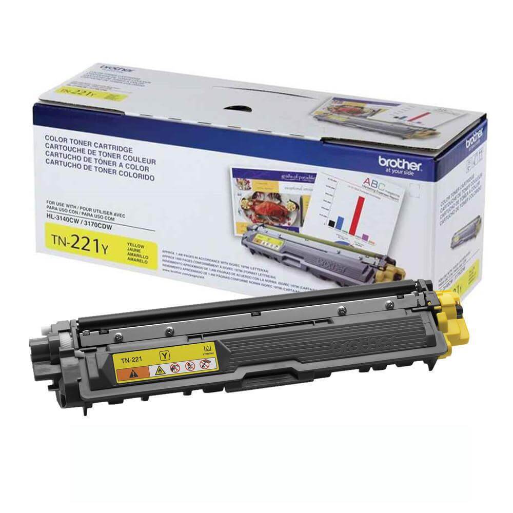 OEM Brother TN-221Y TN221Y Toner Cartridge Yellow 1.4K - TonerParts