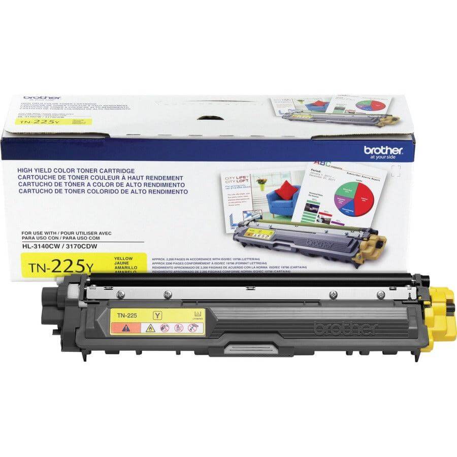 OEM Brother TN-225Y TN225Y Toner Cartridge Yellow 2.2K - TonerParts