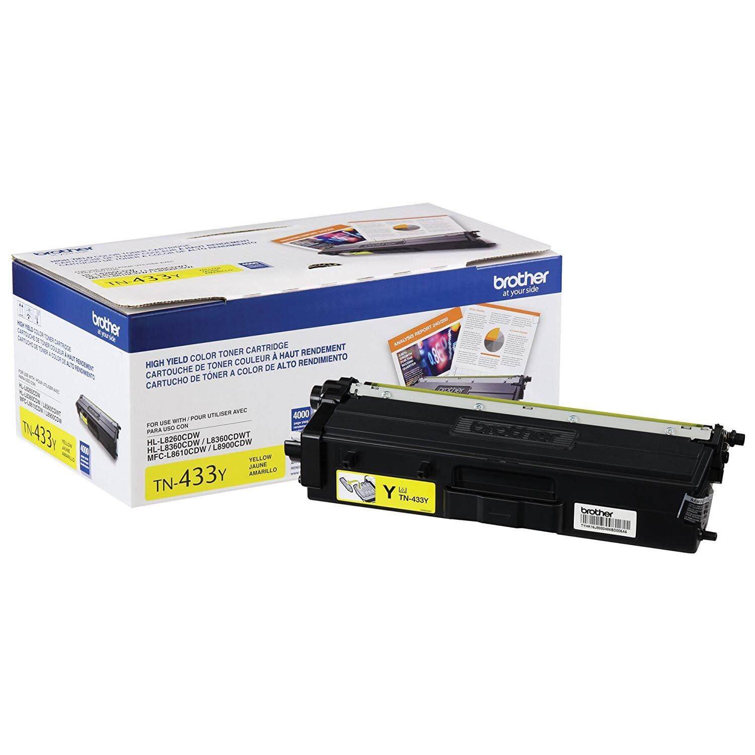 OEM Brother TN433Y Toner Cartridge Yellow 4K - TonerParts