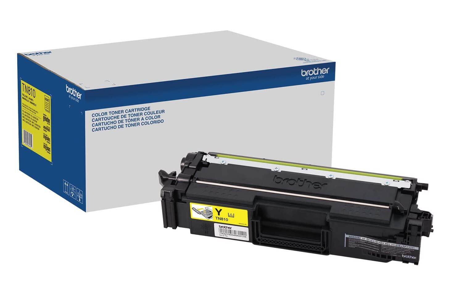 OEM Brother TN810XLY High Yield Toner Cartridge Yellow 9000 Pages - TonerParts
