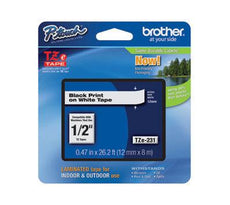 OEM Brother TZE-231 Black On White Laminated Tapes TZE231 (0.47" x 26.2')
