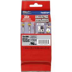 OEM Brother TZE-S961 Extra Strength Super Adhesive Industrial Tape Black on Matte Silver TZES961 (1.4" x 26.2')
