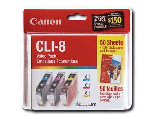 OEM Canon 0621B014, (CLI-8) Ink Cartridge - Cyan, Magenta, Yellow - TonerParts