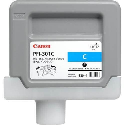 OEM Canon 1487B001 PFI-301C Ink Cartridge Cyan 330ml - TonerParts
