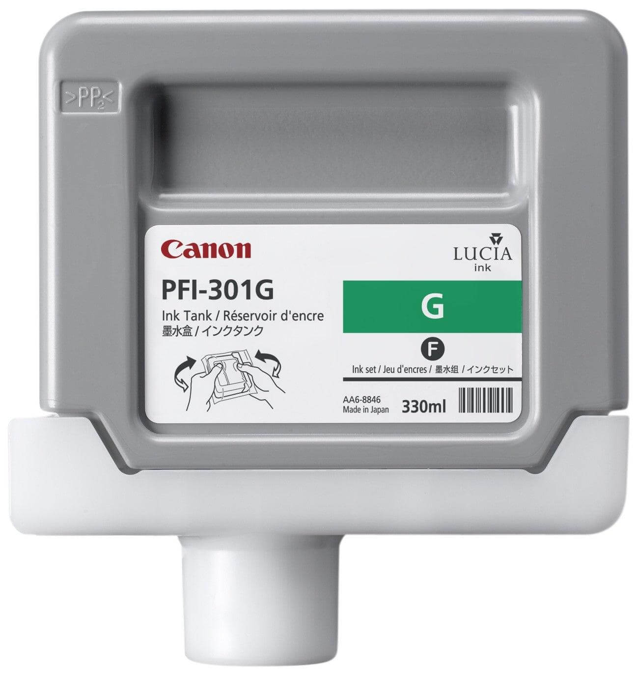 OEM Canon 1493B001 PFI-301G Ink Cartridge Green 330ml - TonerParts