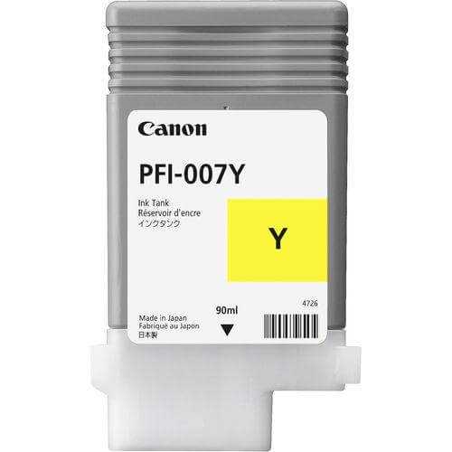 OEM Canon 2146C001 PFI-007Y Ink Cartridge Yellow 90ml - TonerParts