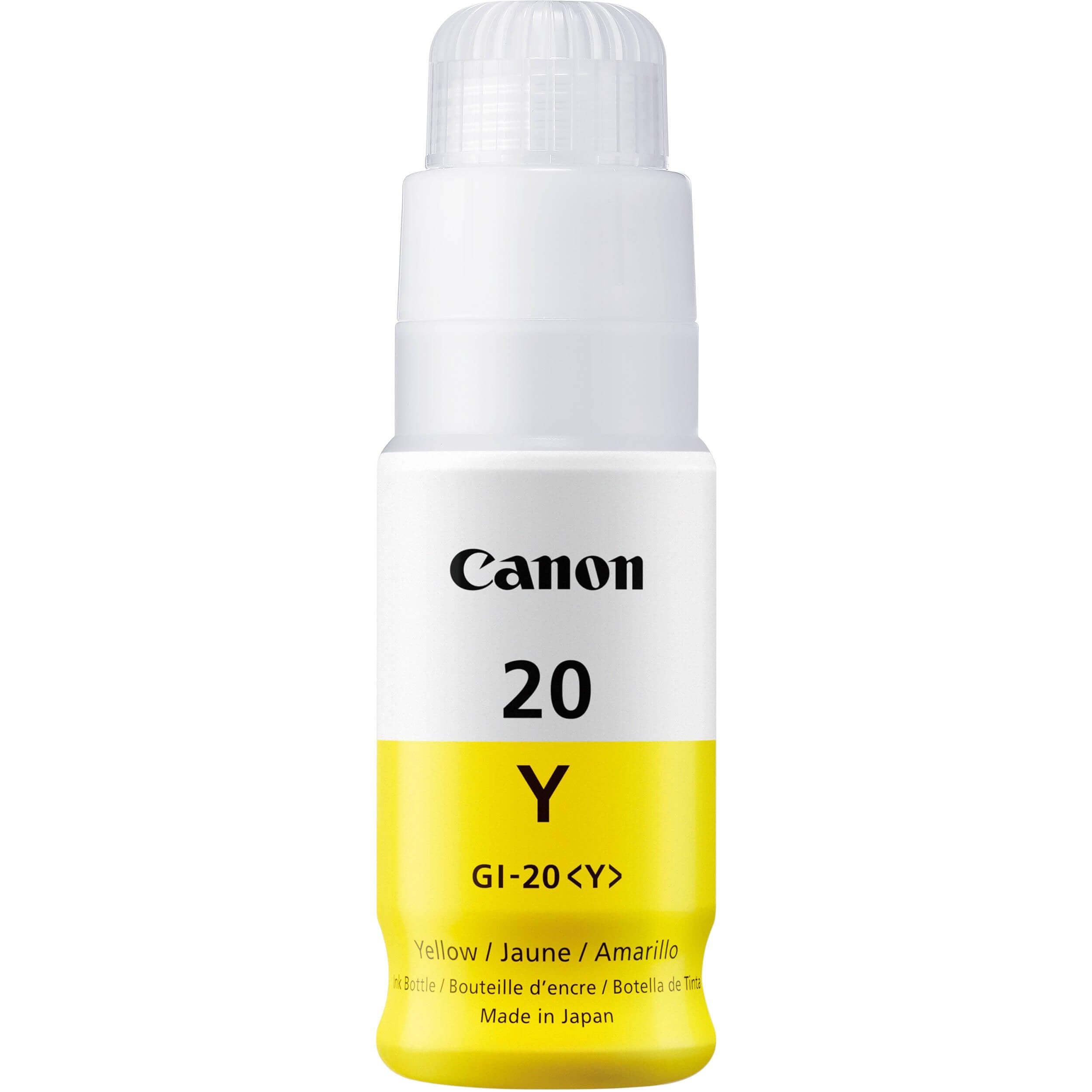 OEM Canon 3396C001 GI-20 Ink Bottle Yellow 7.7K - TonerParts
