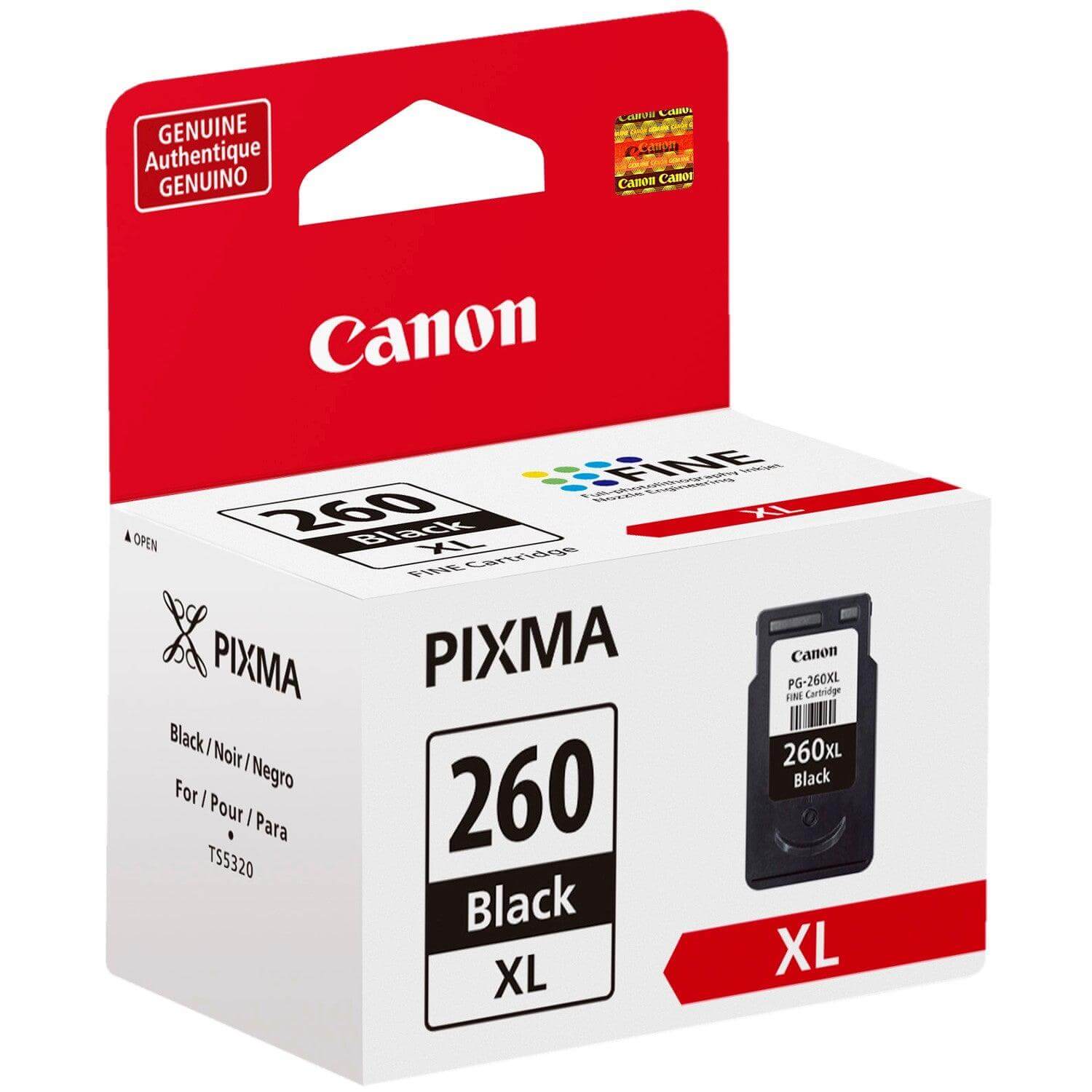 OEM Canon 3706C001 PG-260XL Ink Cartridge Black Extra Large 14.3ml - TonerParts