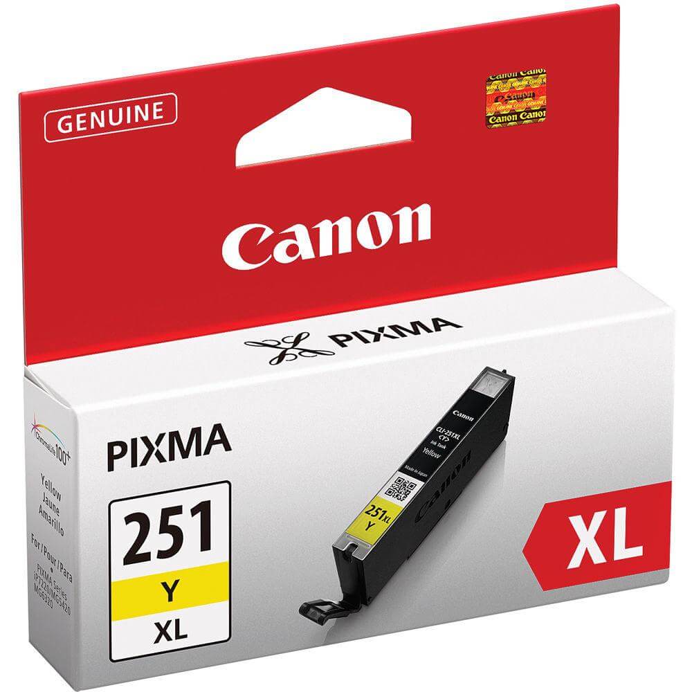 OEM Canon 6451B001 CLI-251XL Ink Cartridge Yellow High Yield 665 Pages - TonerParts