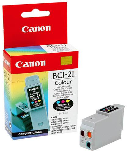 OEM Canon BCI-21C 0955A003 Ink Cartridge 3 Color 200 Page - TonerParts
