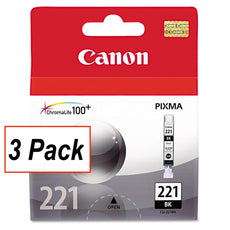 OEM Canon CLI-221BK, 2946B001-K lnk Cartridge - Black - 3 / Pack