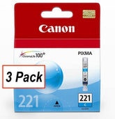 OEM Canon CLI-221C, 2947B001-K lnk Cartridge - Cyan - 3 / Pack