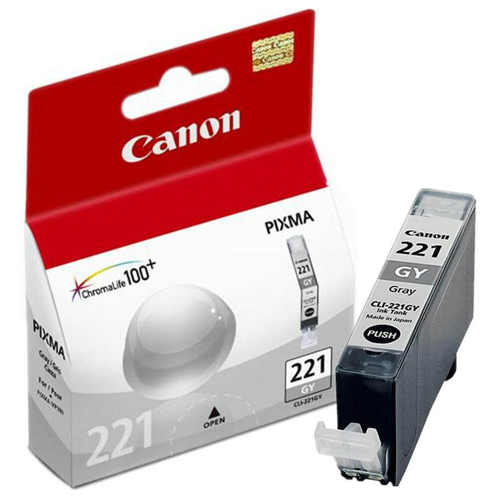 OEM Canon CLI-221GY, 2950B001 Ink Cartridge - Gray - 530 Pages - TonerParts