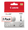 OEM Canon CLI-221GY, 2950B001-K lnk Cartridge - Gray - 3 / Pack