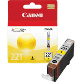 OEM Canon CLI-221Y, 2949B001 Ink Cartridge - Yellow - 530 Pages