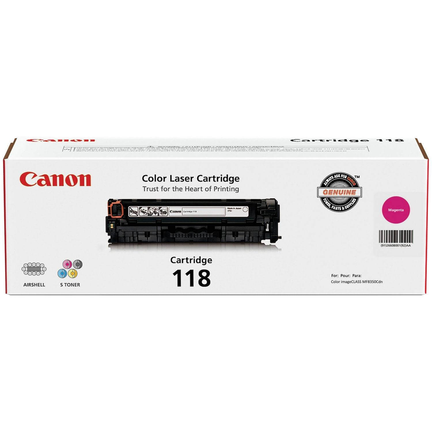 OEM Canon CRG118 Toner Cartridge - Magenta - TAA Compliance - TonerParts