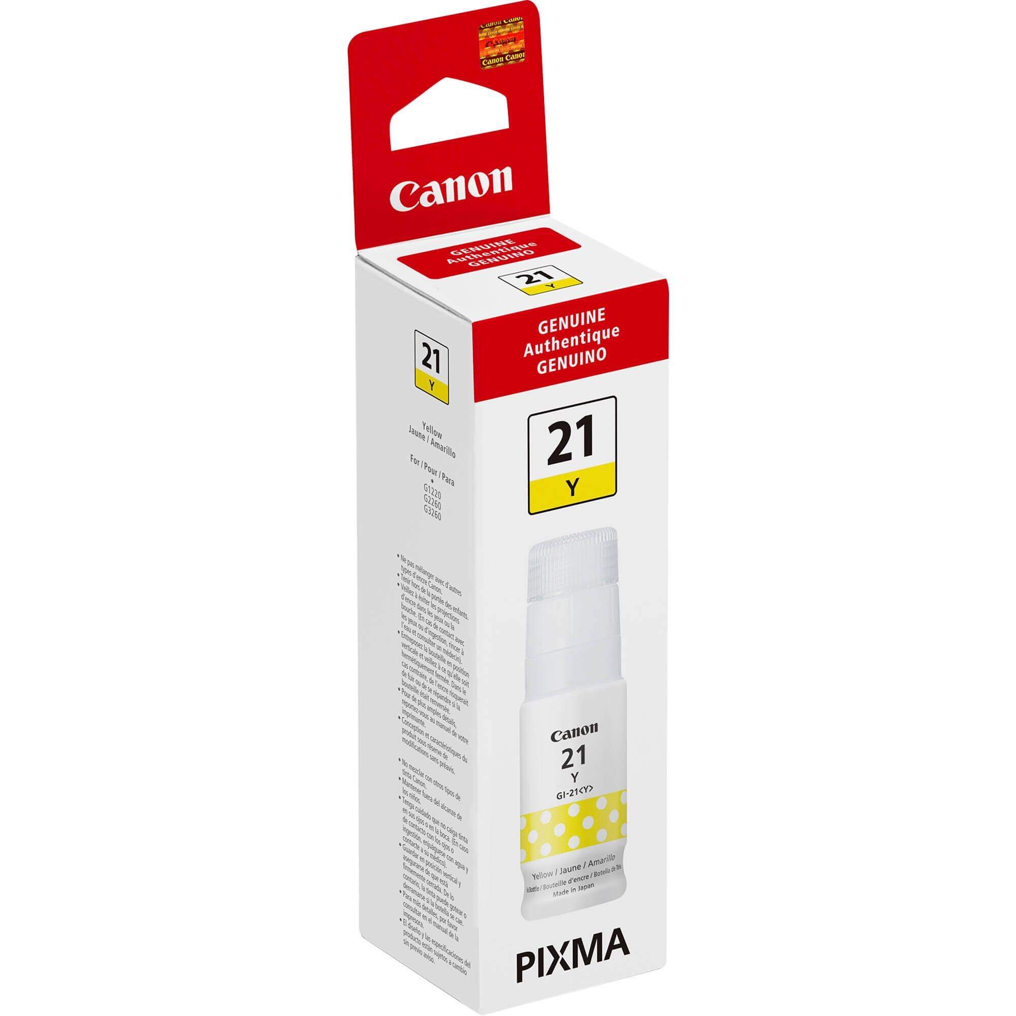 OEM Canon GI-21 4539C001 Ink Bottle Yellow 7.7K 70ml - TonerParts