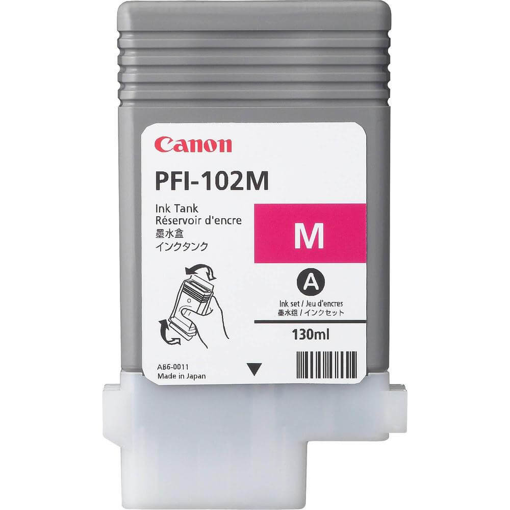OEM Canon PFI-102M 0897B001 Ink Cartridge Magenta 130ml - TonerParts