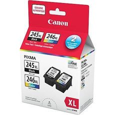 OEM Canon PG-245XL CL-246XL Ink Cartridges Black Tri-Color Value Pack