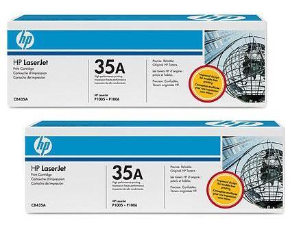 OEM HP 35A CB435D LaserJet Toner Cartridges Black 3K 2 Pack - TonerParts