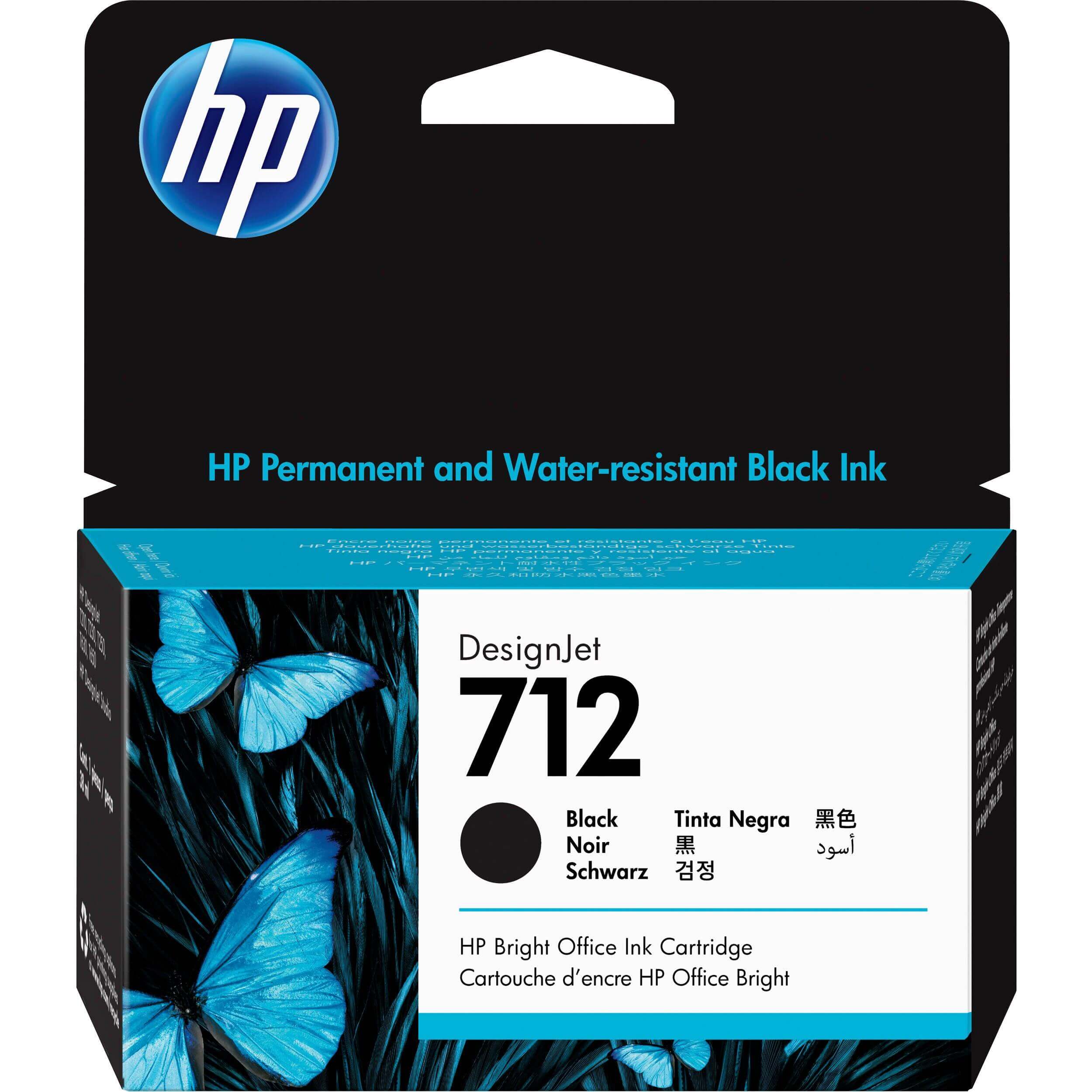 OEM HP 3ED70A 712 Ink Cartridge Black 38ml - TonerParts