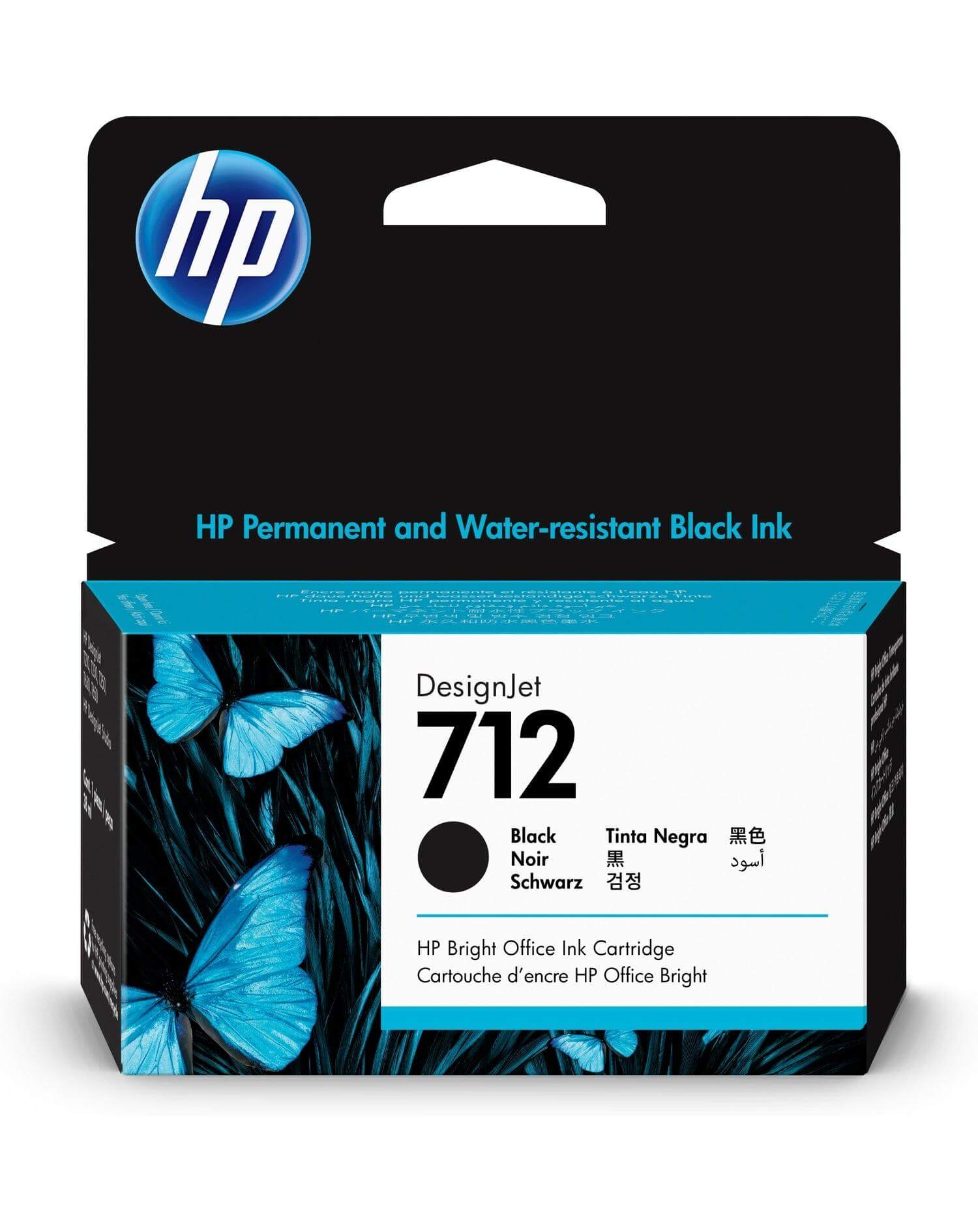 OEM HP 3ED71A 712 Ink Cartridge Black 80ml - TonerParts