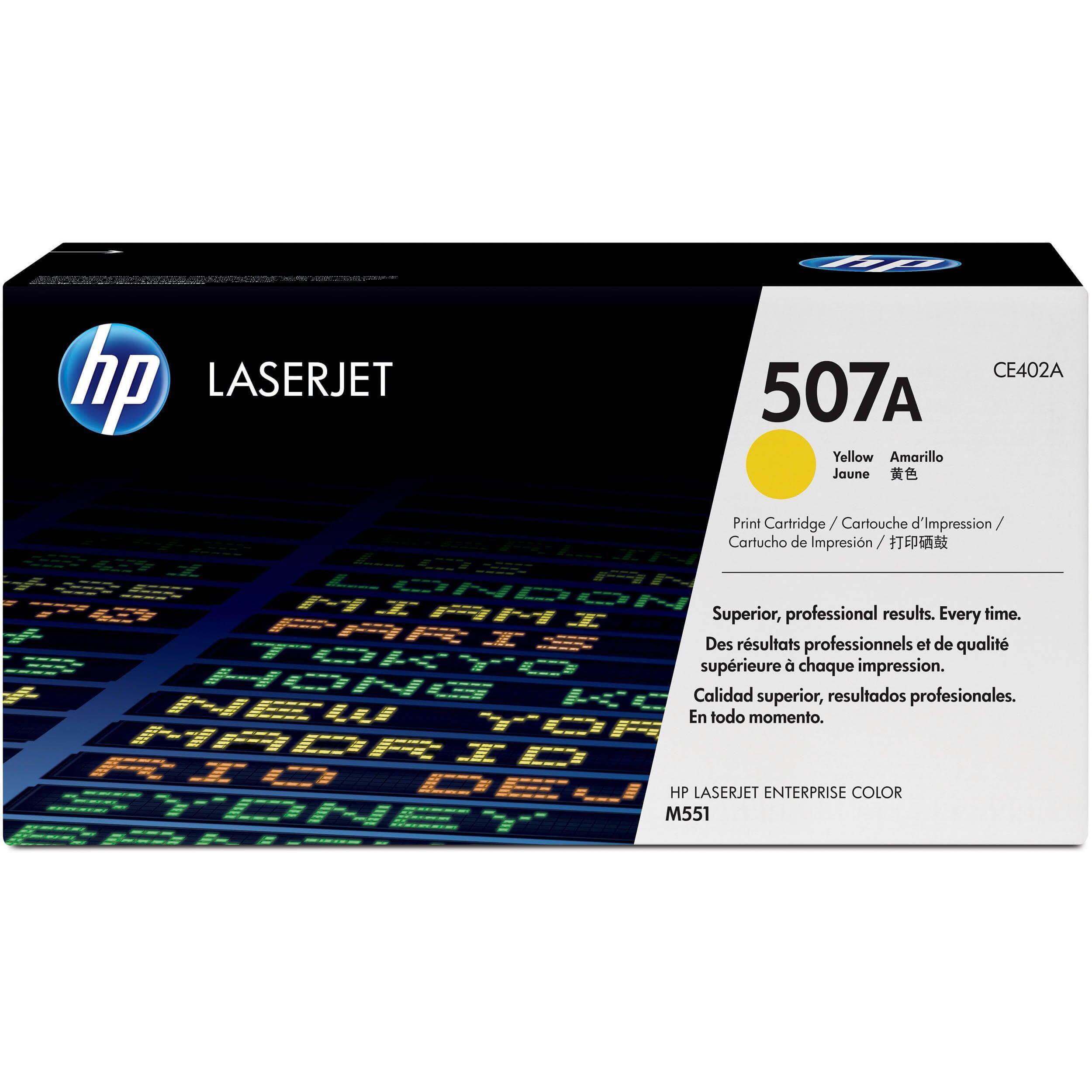 OEM HP 507A CE402A Toner Cartridge Yellow 6K - TonerParts
