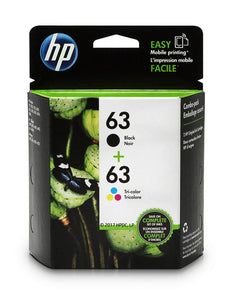 OEM HP 63 L0R46AN Ink Cartridges Black & Tri-color 2 Pack