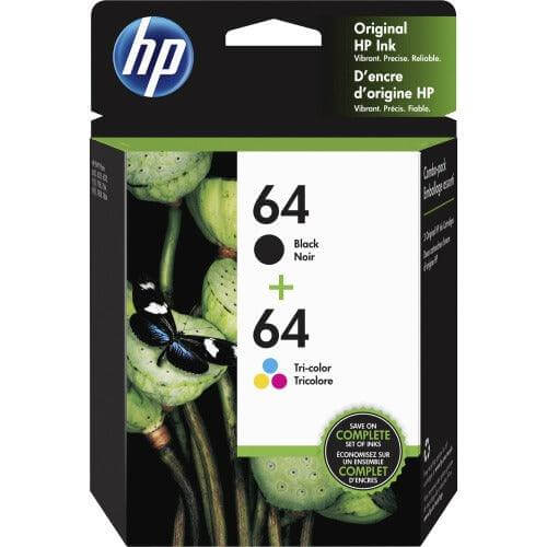 OEM HP 64 X4D92AN Ink Cartridge Black and Tri-Color Combo Pack - TonerParts