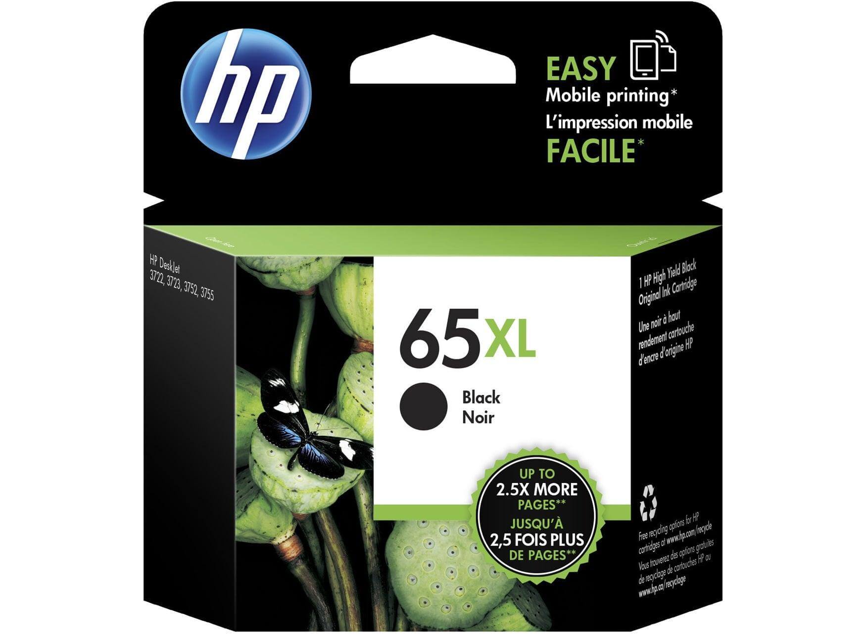 OEM HP 65XL N9K04AN Ink Cartridge Black 300 Pages - TonerParts
