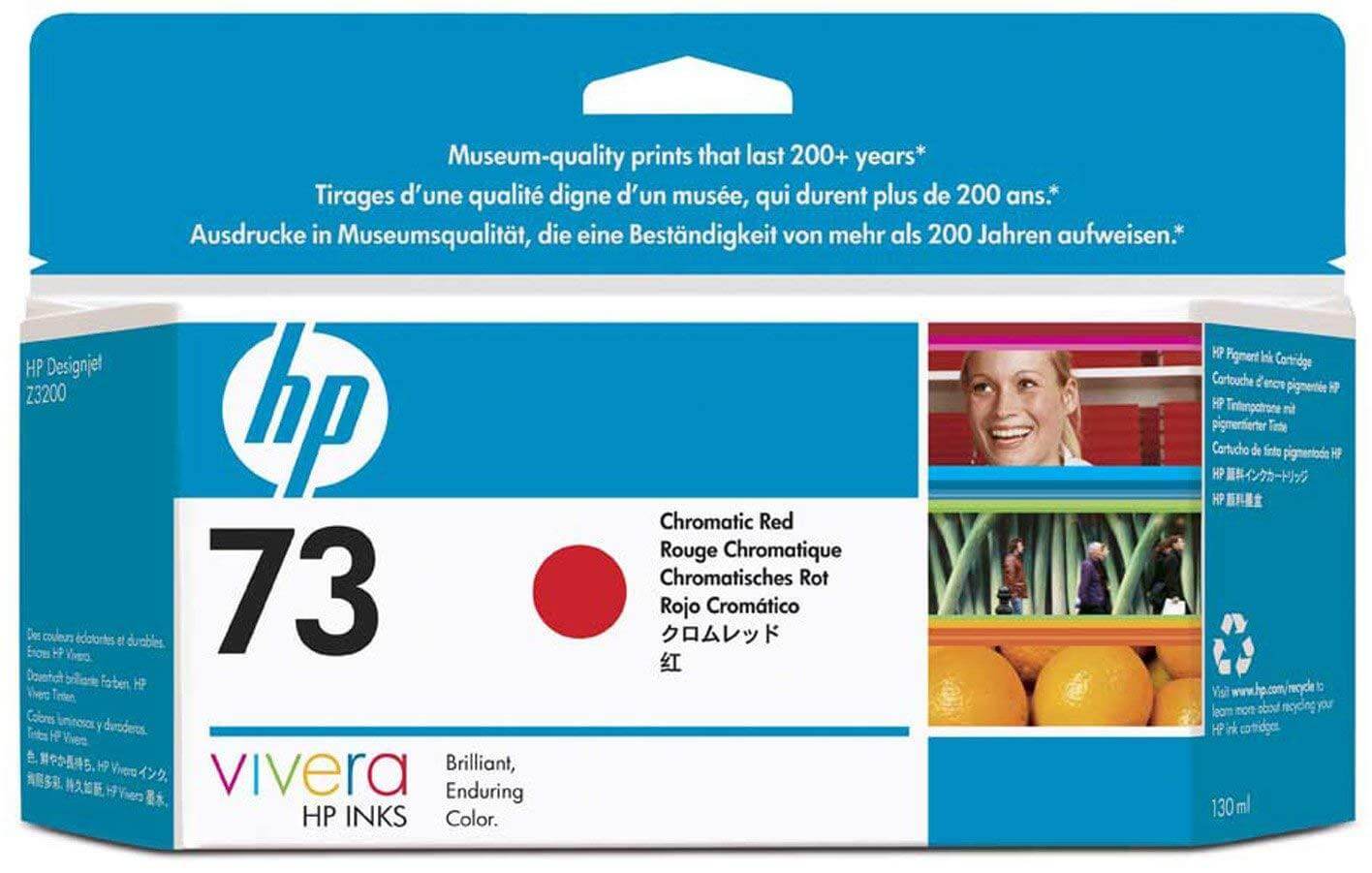OEM HP 73 CD951A DesignJet Ink Cartridge Chromatic Red 130ml - TonerParts