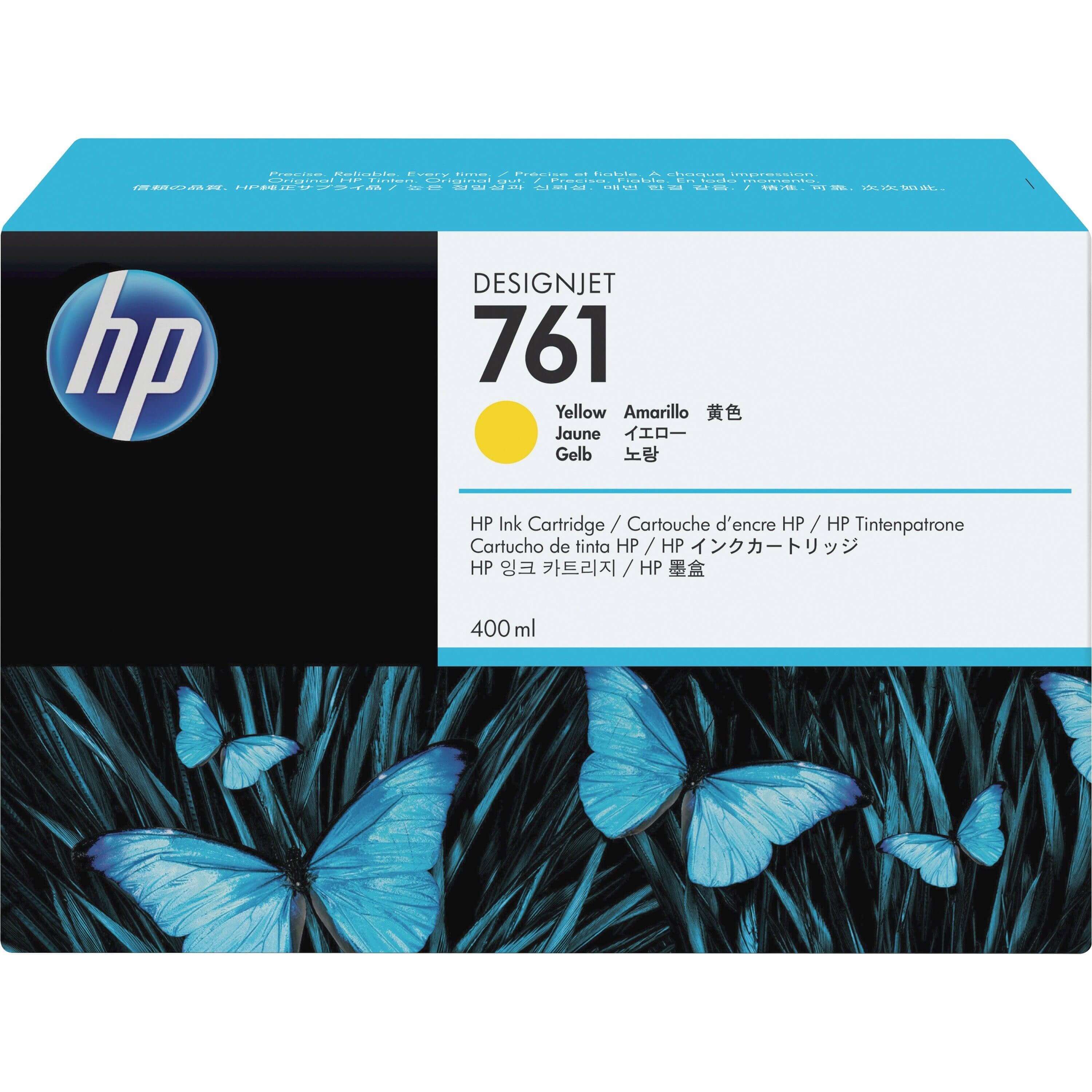 OEM HP 761 CM992A Ink Cartridge Yellow 400 ml - TonerParts