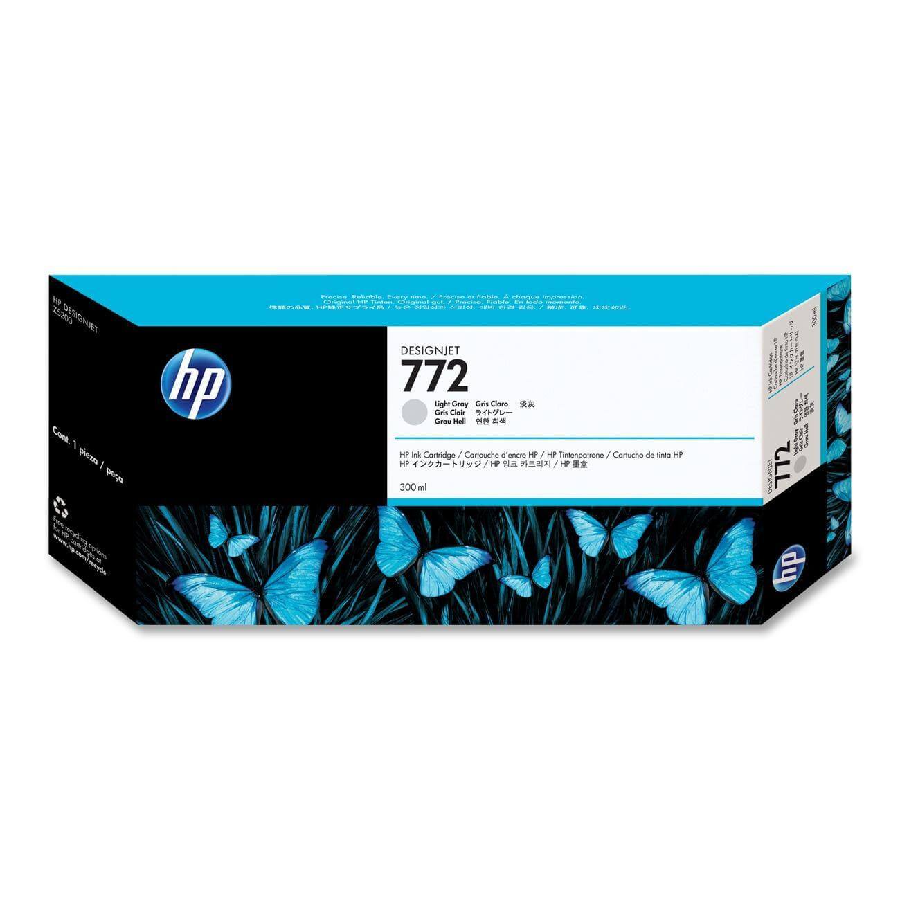 OEM HP 772 CN634A DesignJet Ink Cartridge Light Gray 300ml - TonerParts