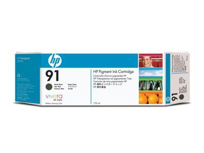 OEM HP 91 C9464A DesignJet Pigment Ink Cartridge Matte Black 775ml - TonerParts
