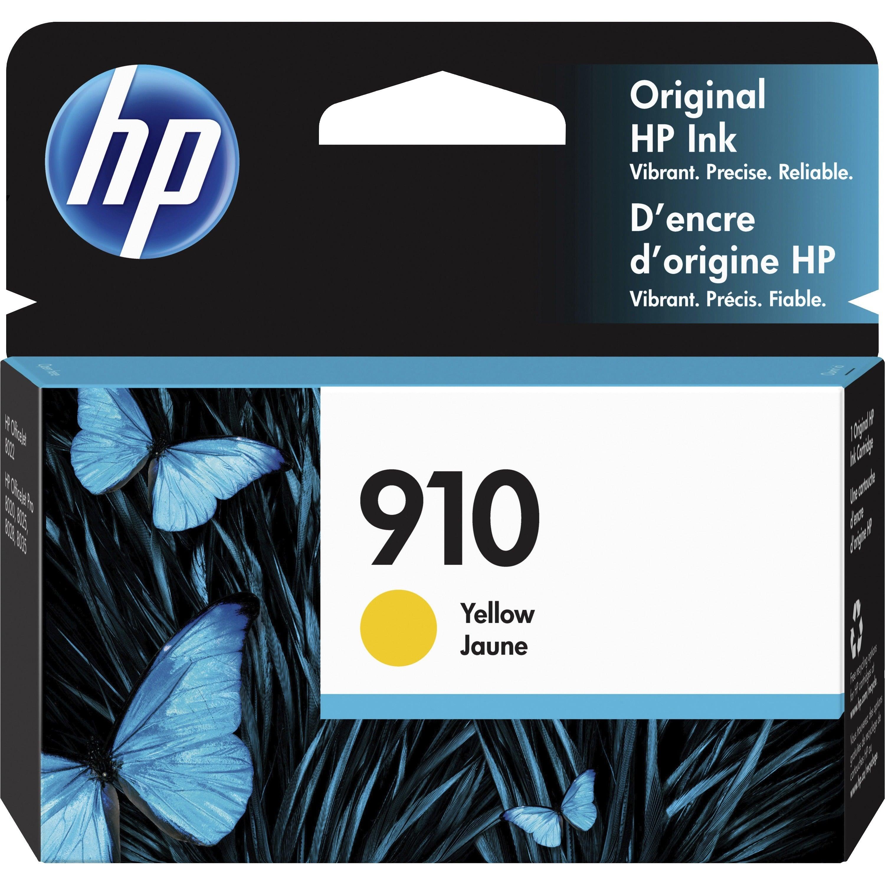 OEM HP 910 3YL60AN Ink Cartridge Yellow 315 Pages - TonerParts