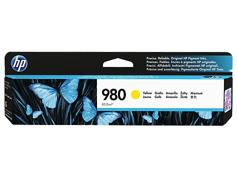 OEM HP 980 D8J09A Ink Cartridge Yellow 6.6K