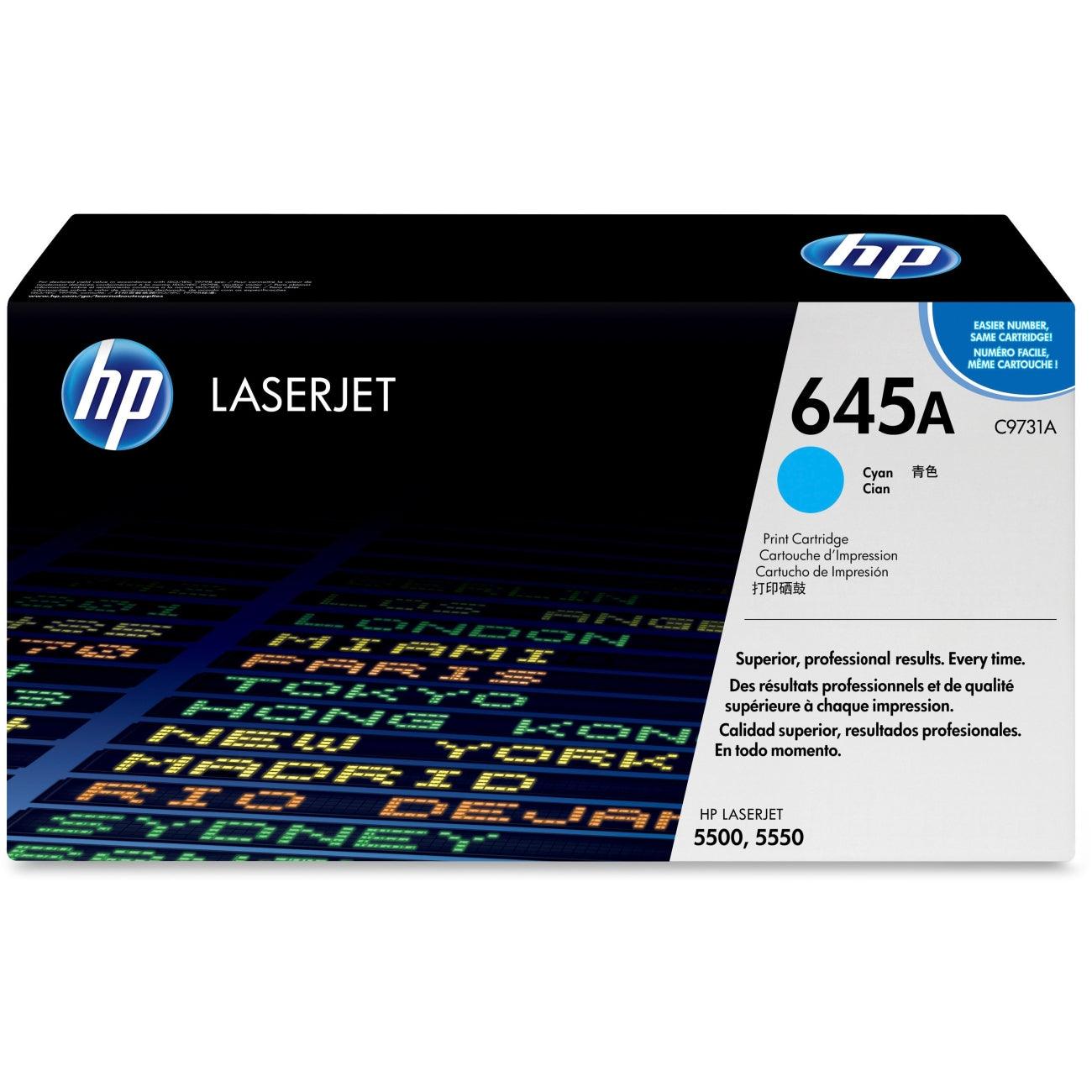 OEM HP C9731A 645A Toner Cartridge Cyan 12K - TonerParts