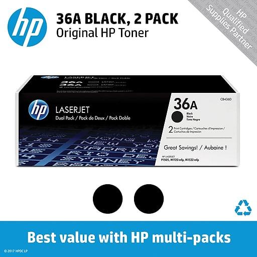OEM HP CB436D 36A LaserJet Toner Cartridges Black 4K 2 Pack - TonerParts