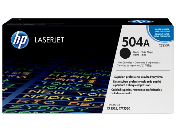 OEM HP CE250A 504A Toner Cartridge Black 5K - TonerParts