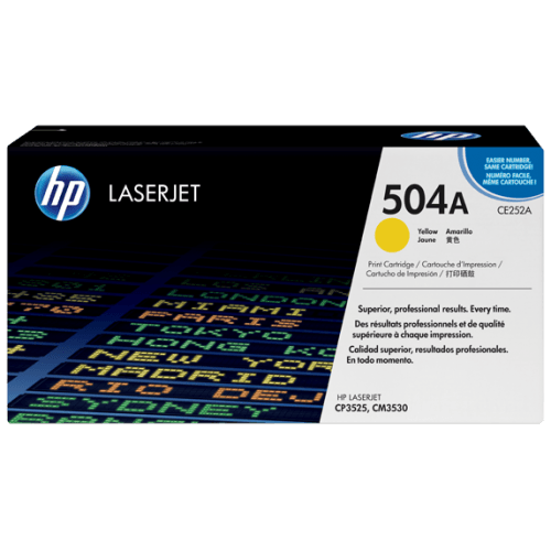 OEM HP CE252A 504A Toner Cartridge Yellow 7K - TonerParts