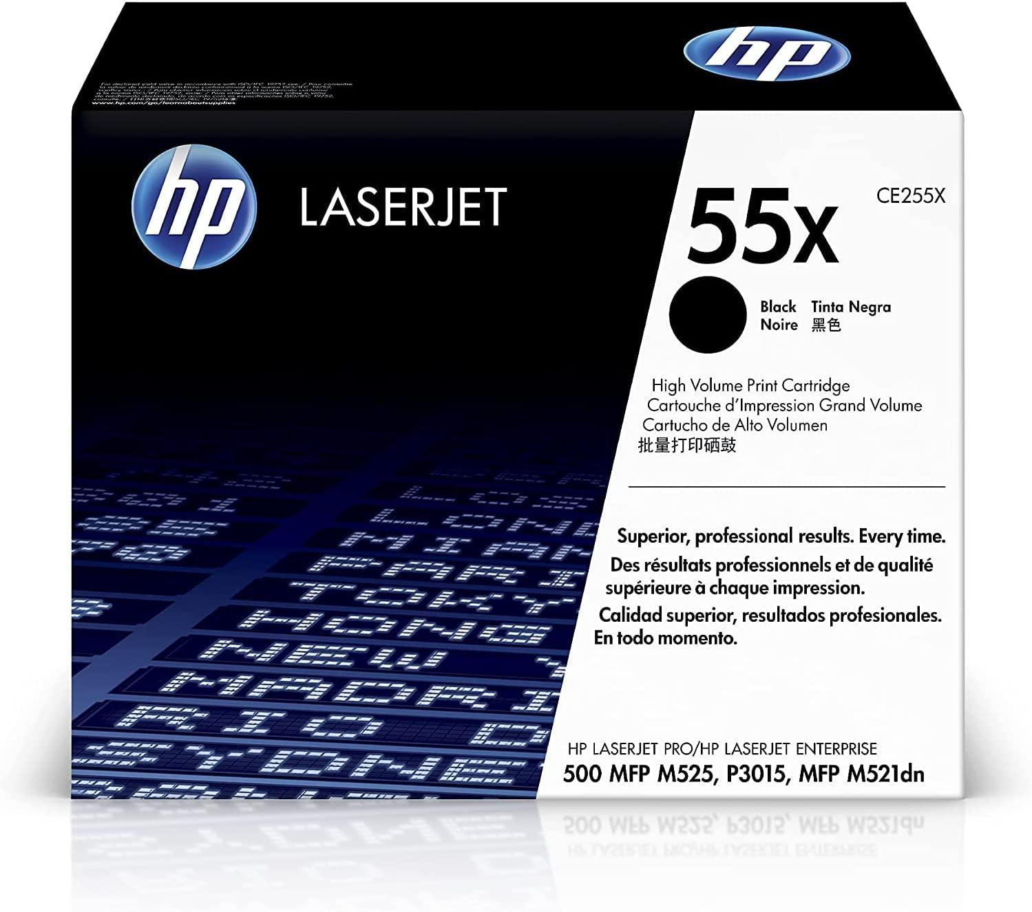 OEM HP CE255X 55X Toner Cartridge Black 12.5K - TonerParts