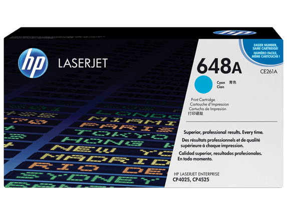 OEM HP CE261A 648A Laser Toner Cartridge Cyan 11K - TonerParts