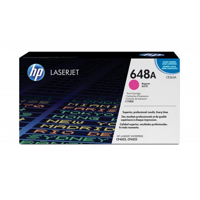 OEM HP CE263A 648A Laser Toner Cartridge Magenta 11K - TonerParts