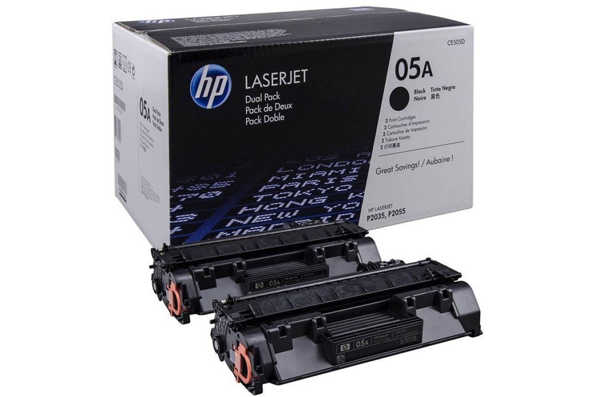 OEM HP CE505D 05A Toner Cartridges Black 4.6K 2 Pack - TonerParts