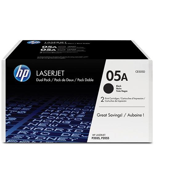 OEM HP CE505D 05A Toner Cartridges Black 4.6K 2 Pack - TonerParts