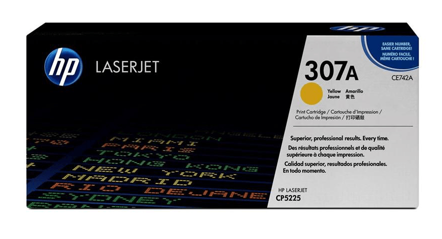 OEM HP CE742A 307A Toner Cartridge Yellow 7.3K - TonerParts