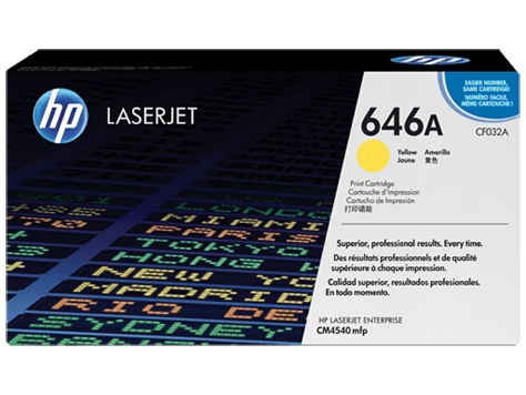 OEM HP CF032A 646A Toner Cartridge Yellow 12.5K - TonerParts